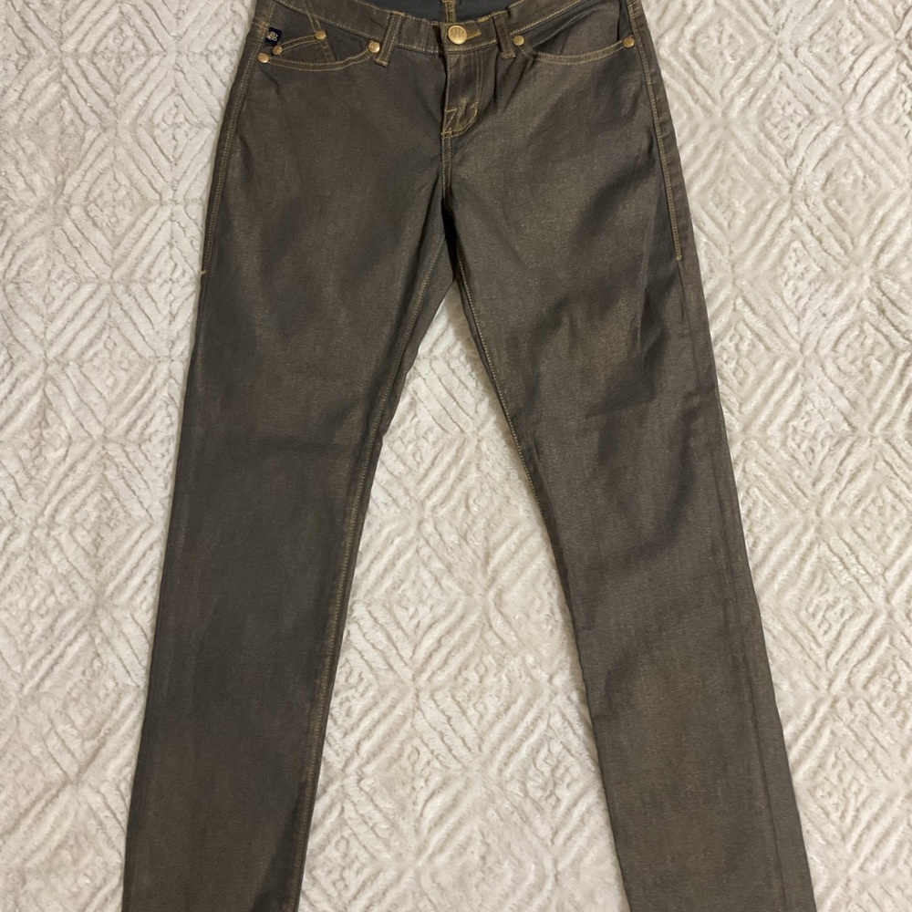 Rock & Republic Gray Jeans with Gold Accents